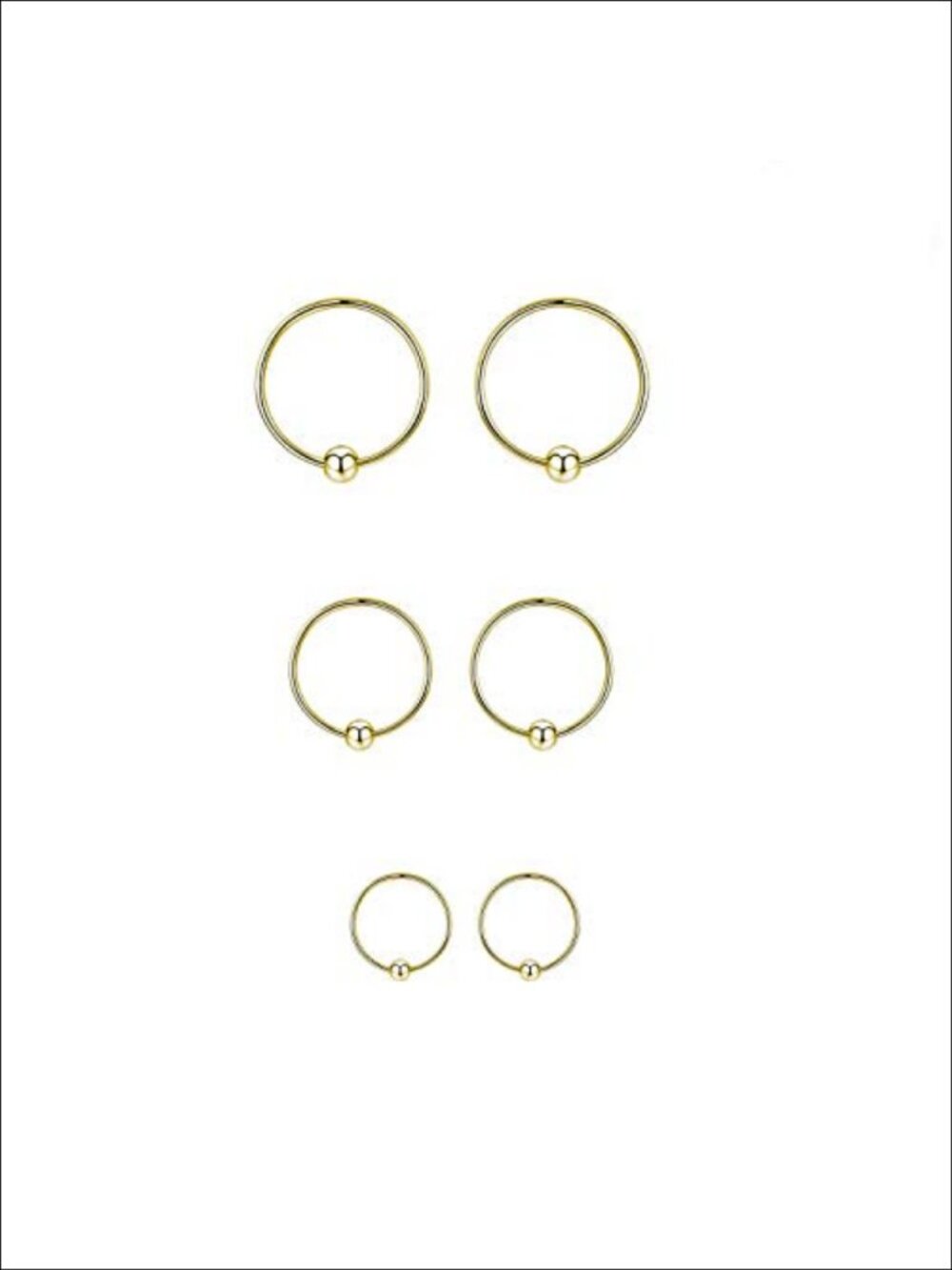 Sterling Silver Cartilage Earrings 14K Gold Plated Hypoallergenic Huggie Hoops